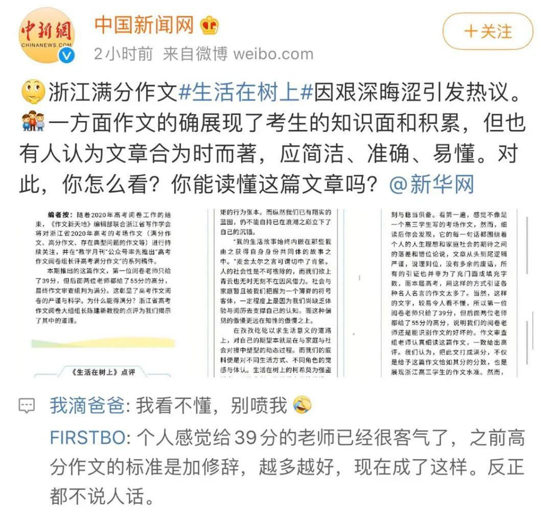 浙江高考满分作文让人看不懂，哲学表示“不背这个锅”